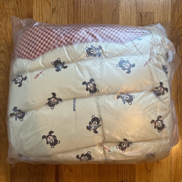 Vintage Hysteric Glamour F**K off Cream Teddy Bear Puffer Jacket - Picture 7 of 7